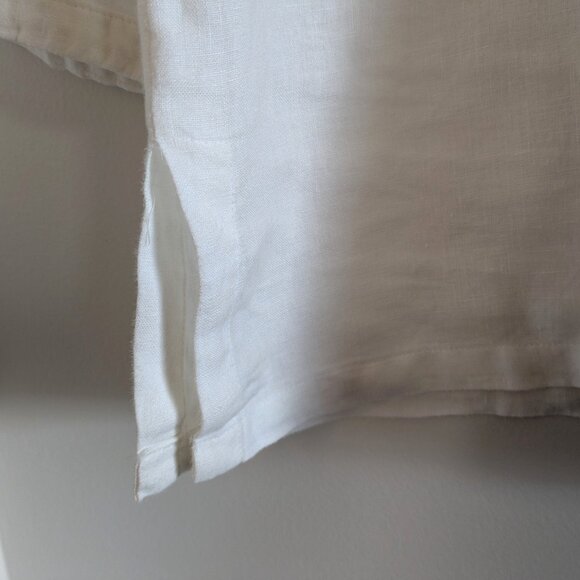 3 / 40$ JM Collection White Linen Tunic – Size 12 - Picture 5 of 6